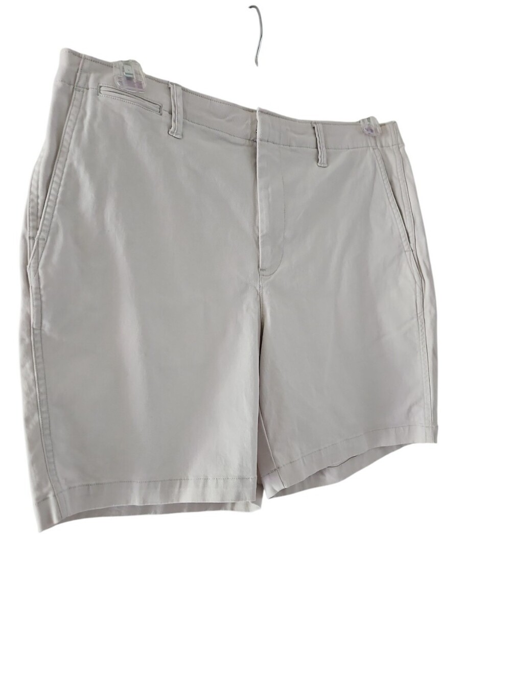 Land's End Classic 7" Chino Shorts Size 14 Khaki Stretch - Picture 3 of 11